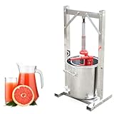 RUETERY Obstpresse, Beerenpresse aus Edelstahl, Traubenpresse Manuell, 12 l...