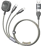 Multi-Ladekabel für Apple Watch, 1,8 m, iPhone-Ladegerät, USB-A/C, Multischnelles...