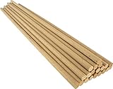 Holzstäbe rund natur, Ø 8 mm Länge 40 cm, 20 Stück, Zum Basteln, Modellbau, DIY...