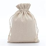 10/50 Stück Multi-Size-Geschenkbeutel aus Baumwolle mit Kordelzug, wiederverwendbar,...