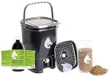 FairFox Bokashi Starter-Set Profi schwarz I Eimer Komposter 19 L (100% recycelter...