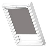 VELUX Original Dachfenster Verdunkelungsrollo, PK06, Grau, mit Weißer Führungsschiene