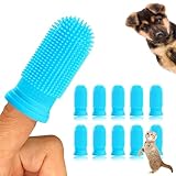 10 Stück Zahnbürste Hund, 360º Hundezahnbürste Finger Zahnbürste Katze, Silikon...