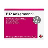 Hochdosiertes Vitamin B12 mit 1.000 µg. B12 Ankermann® Tabletten. Bei Müdigkeit und...