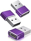 Basesailor USB C Buchse auf USB Stecker Adapter 3Stück,Typ A Netzteil Ladegerät...