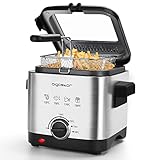 Aigostar Fritteuse, Mini Fritteuse, Temperaturkontrolle und Sichtfenster,Easy Clean,...