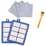 L-Yune, 2ST Staub Hepa-Filter H12 H13 + 4PCS Motor Cotton Filter for Philips for...