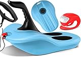 KESSER® Bob Schneebob Alpina Mit LED Licht inkl. Zugseil Schlitten Rodelschlitten...
