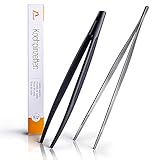 Amazy Kochpinzette 2er Set | Profi Pinzetten Duo bestehend aus Edelstahl...