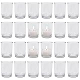 Decolite 24 Stück PUR Teelichtgläser Windlicht Set | 24 teilig Ø 5,5 cm H 6,5...
