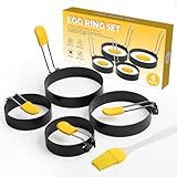 spiegeleiform antihaft, Edelstahl runde Ei Ring 4 Stück pancake form, Küchenwerkzeug mit...