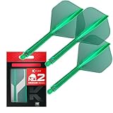 Target Darts K Flex Integrierter Dart-Flug und -Schaft, Nr. 2 Grün (Mittel) | 3er-Pack...
