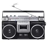 Silva Schneider PCR 1980 BT Tragbarer Retro-Kassettenrecorder mit Bluetooth und Recording...
