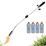 ZMC Unkrautvernichter 2,5 kW + 4 Gaskartuschen 227g, Unkrautbrenner mit Piezo-Zündung,...