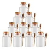 TIANZD 10 Stück 200ml Matt Transparent Kunstoff Badesalz Dose Leere Tiegel...