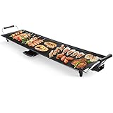 KOMFOTTEU Elektrogrill 1800W, elektrische Grillplatte mit Antihaftebeschichtung, Grill mit...