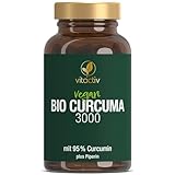 VITACTIV Bio Curcuma 3000 - Bio Kurkuma Kapseln Hochdosiert - Curcuma Extrakt mit 95%...