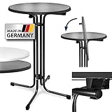 Beautissu Klappbarer Stehtisch Ø 70 cm Sylt – Bistrotisch Rund Made in...
