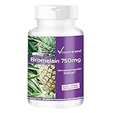 Bromelain 750mg - 180 Kapseln - vegan - hochdosiert - Ananasenzym