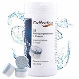 Coffeefair 2-Phasen Reinigungstabletten für Kaffeevollautomat 25 Stk | Kompatibel und...
