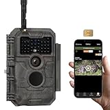GardePro X20 4G LTE Wildkamera mit SIM-Karte und App, 32MP 1296P H.265 Video, No Glow...