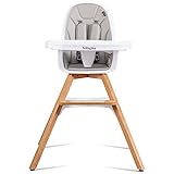 LIFEZEAL Hochstuhl für Babys, 3-in-1 evolutionärer Hochstuhl mit abnehmbarem Tablett und...