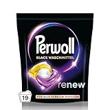Perwoll Renew Caps Black Waschmittel (19 Wäschen), All-in-1 Waschmittel Caps reinigen...