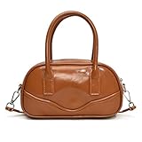 CRGANGZY Hand-Bowling-Tasche, PU-Leder, lässig, kleine quadratische Tasche, modische...