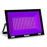 Katomi 100W Schwarzlicht-Strahler aus Aluminiumlegierung, Wellenlänge 385-400NM...