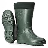 CLIMBR Ultraleichte gefütterte Gummistiefel Herren EVA Thermo 40-49 warme Winter Stiefel...