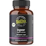 Ingwer Bio Kapseln 150 Stück - 400 mg pro Kapsel - Zingiber Officinale -...
