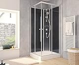Schulte Komplettdusche Fertigdusche Rimini, 90 x 90 cm, Eckeinstieg, Sicherheitsglas (ESG)...