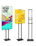 QWORK® Doppelseitiger Plakatständer, Einstellbar Infoständer für Events und...