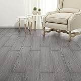 HOMIUSE PVC Laminat Dielen 5,26 m² 2 mm Dunkelgrau PVC Bodenbelag Selbstklebend...