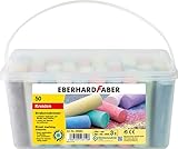 Eberhard Faber 526550 - Straßenkreide 50er Eimer, 8 leuchtenden Farben Straßenmalkreide,...