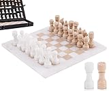 Marble Chess Set 30.5 cm Inches White and Verona Handmade Chess Sets for Adults - Marble...