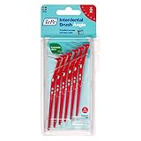 TEPE Angle Interdentalbürsten Rot (ISO Größe 2: 0,5 mm) / Kontrollierte...