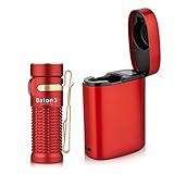 OLIGHT Baton 3 Kit Mini LED Taschenlampe mit Drahtlosem Ladecase, Bis zu 94 Tage...