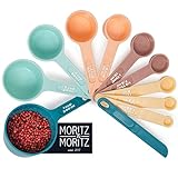 Moritz & Moritz 11-TLG. Messlöffel Set 1/4 TSP bis 1 Cup - stapelbar - Messbecher...