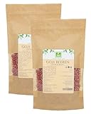 Goji Beeren getrocknet 1000g (2 * 500g) von der Grünen Essenz - die Goji-Beeren...