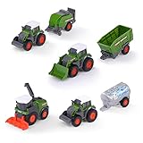 Dickie Toys – Fendt Micro Team (9 cm) – Traktor-Set mit Anhänger, Original...
