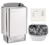 Sauna-Set Finnischer Sauna Ofen Sentiotec Nordex II 6/8/9 kW Sauna Heizgerät...