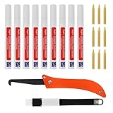 VINEST 9 Stück Fugenstift Weiß, Fugenfarbe Weiß mit Ersatzspitze, Fugenweiß mit...