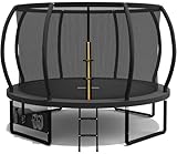Devoko Trampolin Outdoor Ø 228/305/366/427 cm, GS-Zertifikat, Kindertrampolin...