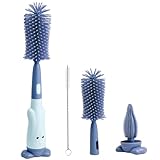 Vicloon Baby Flaschenbürste Set, 3 in 1 Silikon Babyflaschenbürste für...