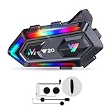 Motorradhelm Bluetooth Motorrad Helm Bluetooth Headset, doppelte Geräuschunterdrückung...