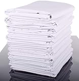 Glatte Bettlaken Betttuch Haustuch ohne Gummizug, in 100% Baumwolle, weiß, auch...