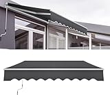 NAIZY Gelenkarmmarkise 4x3m Markise Sonnenschutz Balkon Alu Markisenabdeckung Polyester...