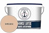 Latexfarbe MATT Dunkelbeige Hanse Latex abwischbare Wandfarbe - Deckenfarbe...