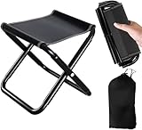 BTIUGYI Camping Hocker 30CM, Tragbarer Klapphocker mit Aufbewahrungsbeutel,...